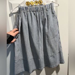 J.Crew Factory linen blend striped skirt. Elastic waist. Pockets. XS